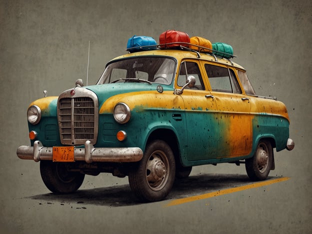 Auf dem Bild ist ein bunt lackierter Oldtimer zu sehen, der wie ein Taxi aussieht. Das Auto hat eine grüne und gelbe Farbe sowie einige auf dem Dach angebrachte Koffer. 

Was ist eine Reiseversicherung? Eine Reiseversicherung ist ein Schutz, der Reisende gegen verschiedene Risiken während ihrer Reisen absichert. Dazu gehören beispielsweise die Kosten für Stornierungen, medizinische Notfälle, verlorenes Gepäck oder Reiseunfälle. Sie hilft, unerwartete finanzielle Belastungen während einer Reise zu vermeiden.