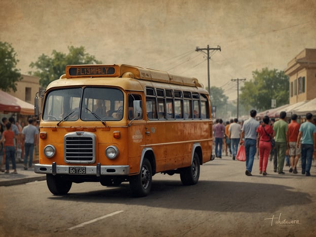 Auf dem Bild ist ein orangefarbener Bus zu sehen, der durch eine geschäftige Straße fährt, auf der viele Menschen unterwegs sind. Um deine Reise optimal vorzubereiten, solltest du Folgendes beachten:

1. **Transportmittel auswählen**: Überlege, ob der Bus eine gute Option für deine Fortbewegung in der Stadt ist. Informiere dich über Fahrpläne und Haltestellen.

2. **Sicherheit unterwegs**: Achte auf deine Umgebung, besonders in belebten Gegenden, und halte deine Wertsachen sicher.

3. **Reisedokumente**: Stelle sicher, dass du alle notwendigen Dokumente, wie Tickets und Identifikationen, griffbereit hast.

4. **Platz für Gepäck**: Kläre im Voraus, ob genügend Platz für dein Gepäck im Bus vorhanden ist.

5. **Local Cuisine und Sehenswürdigkeiten**: Informiere dich über lokale Spezialitäten und Attraktionen, die du in der Nähe Deiner Route besuchen kannst.

Mit dieser Planung wirst du deine Reise angenehm und stressfrei gestalten!