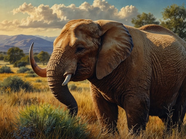 Auf dem Bild ist ein Elefant zu sehen, der in einer savannenähnlichen Landschaft steht. Elefanten sind beeindruckende Tiere, die insbesondere in Afrika verbreitet sind. 

Ruanda, bekannt als das "Land der tausend Hügel", hat eine abwechslungsreiche Landschaft, die nicht nur Berge, sondern auch Savannen und Nationalparks umfasst. Obwohl der afrikanische Elefant in Ruanda nicht so häufig anzutreffen ist wie in anderen afrikanischen Ländern, gibt es bedeutende Schutzgebiete wie den Akagera Nationalpark. Hier können Besucher eine Vielzahl von Wildtieren erleben, darunter auch Elefanten sowie zahlreiche andere Arten. Ruanda setzt sich aktiv für den Schutz seiner Tierwelt und die Erhaltung der biodiversen Ökosysteme ein.