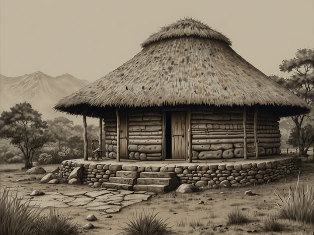 Auf dem Bild ist ein traditionelles Rundhaus, ähnlich denen, die man in Swasiland finden kann. Diese Häuser sind oft aus Naturmaterialien gefertigt und spiegeln die lokale Bauweise wider. 

In Swasiland gibt es mehrere Muss-Sehenswürdigkeiten, die mit der Kultur und Natur des Landes verbunden sind:

1. **Königliches Dorf Lobamba**: Hier befindet sich der Parlamentssitz und das königliche Kulturzentrum.
2. **Hlane Royal Nationalpark**: Ideal für Tierbeobachtungen, insbesondere Elefanten und Löwen.
3. **Sibebe Rock**: Einer der größten Granitmonolithen der Welt, bietet atemberaubende Ausblicke.
4. **Ngwenya Glas**: Ein einzigartiges Glasblashandwerk, das aus recyceltem Glas hergestellt wird.
5. **Mantenga Cultural Village**: Ein lebendiges Freilichtmuseum, das die traditionelle Lebensweise der Swasi zeigt.

Diese Orte bieten einen tiefen Einblick in die Kultur, Geschichte und Natur von Swasiland.