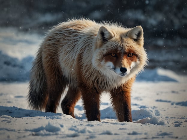 Auf dem Bild ist ein Tier zu sehen, das typisch für arktische Klimabedingungen ist. Die Umgebung zeigt Schnee, was auf die kalte, raue Landschaft der Arktis hinweist. Tiere in dieser Region, wie z.B. Füchse oder andere Säugetiere, haben oft ein dickes, isolierendes Fell, das sie vor den niedrigen Temperaturen schützt. Solche Tiere sind an die extremen Bedingungen der Arktis angepasst und spielen eine wichtige Rolle im empfindlichen Ökosystem dieser Region.