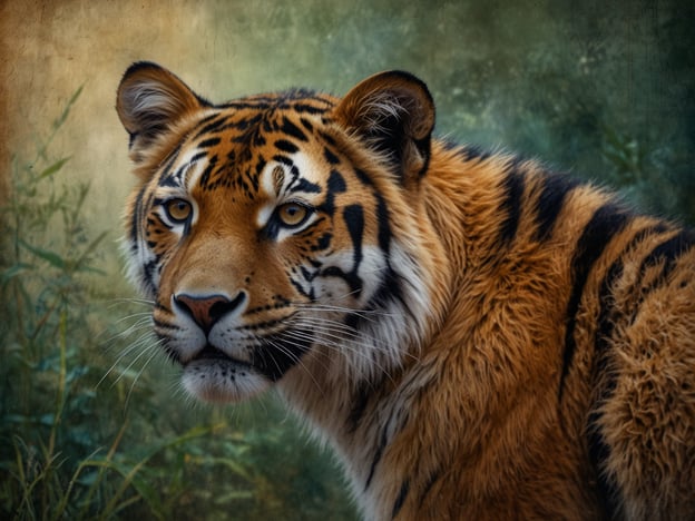 Auf dem Bild ist ein majestätischer Tiger zu sehen. Diese beeindruckenden Tiere repräsentieren die einzigartige Tierwelt, die wir hautnah erleben können. Ihre markanten Streifen und der durchdringende Blick machen sie zu faszinierenden Geschöpfen der Natur.