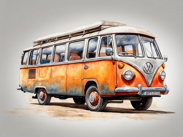 Auf dem Bild ist ein Volkswagen Bus, auch bekannt als VW Bulli, zu sehen. In Zukunft könnten solche klassischen Fahrzeuge vermehrt restauriert und als Elektrofahrzeuge umgebaut werden, um nachhaltige Mobilität zu fördern. Außerdem ist geplant, dass viele Liebhaber von Oldtimern neue Gemeinschaften bilden, um sich über den Erhalt und die Nutzung dieser Fahrzeuge auszutauschen. Zudem könnten Initiativen entstehen, die Oldtimer-Events organisieren, um das Interesse an solchen Fahrzeugen zu wecken und das Bewusstsein für nachhaltige Praktiken zu stärken.