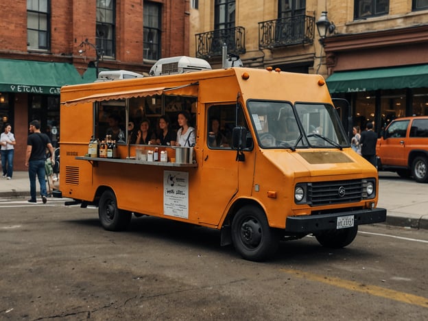 Auf dem Bild ist ein gelber Foodtruck zu sehen, der in einer Straße geparkt ist. In Victoria gibt es viele solcher Foodtrucks, die eine Vielzahl kulinarischer Erlebnisse bieten. Von frischem Seafood über internationale Gerichte bis hin zu hausgemachten Desserts – die Foodtrucks sind ein beliebter Teil der gastronomischen Szene der Stadt. Besucher können verschiedene Geschmäcker ausprobieren, während sie die entspannte Atmosphäre der Straßen von Victoria genießen.