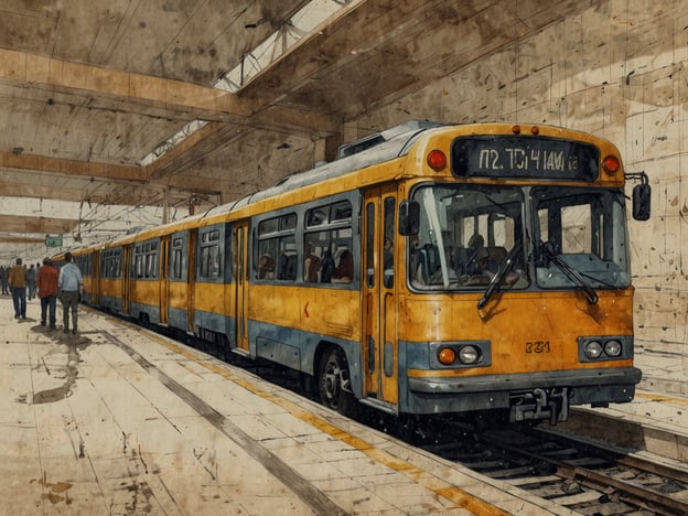 Auf dem Bild ist eine gelbe Straßenbahn zu sehen, die anscheinend an einem Haltepunkt oder Bahnhof steht. Die Straße und die Umgebung deuten darauf hin, dass es sich um eine städtische Verkehrsanlage handelt. 

In Wien ist das Straßenbahnnetz eines der ältesten und bedeutendsten in Europa. Es bietet eine ausgezeichnete Möglichkeit, sich innerhalb der Stadt fortzubewegen. Die Stadt hat zahlreiche Straßenbahnlinien, die viele Stadtteile verbinden und wichtige Sehenswürdigkeiten anfahren. 

Zusätzlich zu den Straßenbahnen gibt es in Wien auch U-Bahn-Linien, Busse und Regionalzüge, die eine gute Anbindung an die verschiedenen Stadtteile und das Umland bieten. Radfahren und Fußwege sind ebenfalls beliebte Möglichkeiten, um die Stadt zu erkunden. Die Wiener Linien bieten eine umfassende Verkehrsorganisation, die es einfach macht, das Stadtzentrum und die Umgebung zu erreichen.