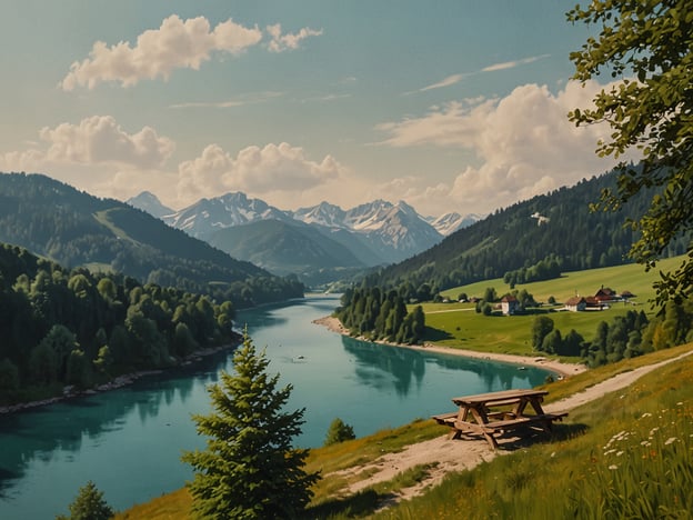 Auf dem Bild ist eine idyllische Landschaft mit einer ruhigen Flusslandschaft, umgeben von Bergen und üppigem Grün zu sehen. Rund um Graz gibt es viele Möglichkeiten für Aktivitäten in der Natur. Man könnte beispielsweise:

1. **Wandern**: Die umliegenden Berge wie der Schöckl bieten zahlreiche Wanderwege mit atemberaubenden Ausblicken.
2. **Radfahren**: Die Radwege entlang der Mur sind ideal für entspannte Fahrradtouren.
3. **Picknicken**: An einem schönen Platz wie dem im Bild kann man gemütlich picknicken und die Natur genießen.
4. **Kanu fahren**: Auf der Mur kann man auch Kanu fahren und die Landschaft vom Wasser aus erkunden.
5. **Vögel beobachten**: In den Naturschutzgebieten rund um Graz gibt es vielfältige Flora und Fauna, ideal für Naturbeobachtungen. 

Diese Aktivitäten bieten eine tolle Möglichkeit, die Natur rund um Graz zu genießen.