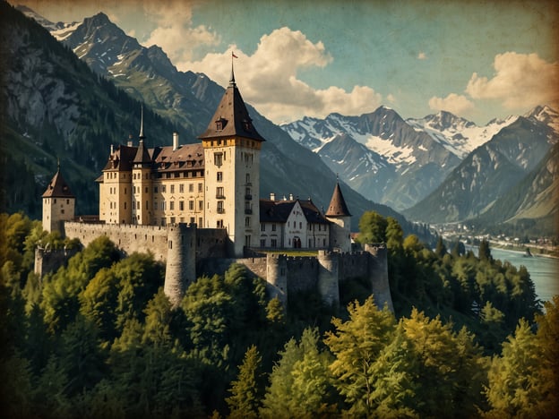 Auf dem Bild ist eine beeindruckende Burg oder ein Schloss zu sehen, umgeben von einer malerischen Landschaft mit Bergen und Wäldern. Es erinnert an historische Bauten, die man vielleicht in der Region rund um Kaprun finden könnte. 

In Kaprun selbst gibt es einige top Sehenswürdigkeiten wie die **Zeller Bergbahn**, die Besucher auf den Schmittenhöhe bringt, oder den **Kitzsteinhorn**, wo man sowohl im Winter skifahren als auch im Sommer wandern kann. Der **Kapruner Stausee** bietet zudem atemberaubende Ausblicke und ist ein beliebtes Ziel für Wanderer und Naturliebhaber.