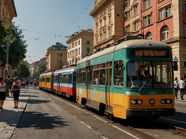 Auf dem Bild ist eine Straßenbahn in Sofia zu sehen, die durch eine belebte Straße fährt. Straßenbahnen sind ein wichtiger Teil des öffentlichen Verkehrsnetzes in Sofia und bieten eine praktische Möglichkeit, die Stadt zu erkunden. 

In der Nähe der Straßenbahn gibt es Fußgänger, die die Straße entlanggehen, was auf eine lebendige Stadtatmosphäre hinweist. Sofias Straßenbahnen sind oft gut frequentiert und verbinden verschiedene Stadtteile sowie Unterkünfte wie Hotels und Hostels.

Die Stadt bietet eine Vielzahl von Unterkunftsmöglichkeiten, von luxuriösen Hotels bis hin zu günstigeren Optionen, die sich in der Nähe der Straßenbahnhaltestellen befinden. Dies macht es für Reisende einfach, sich in der Stadt zu bewegen.