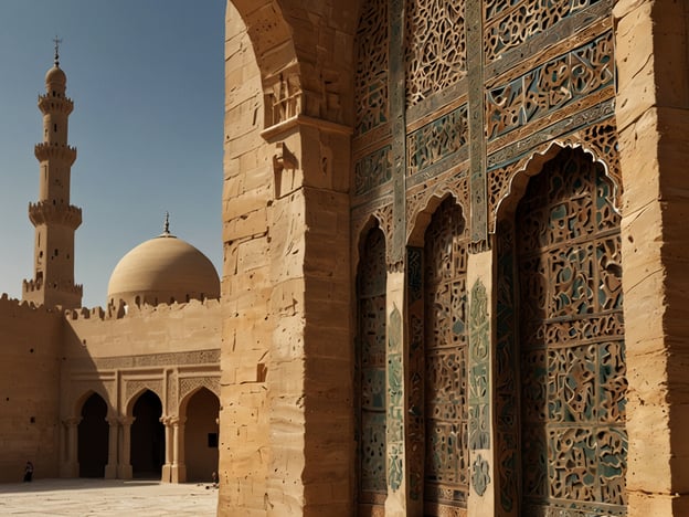 Auf dem Bild ist eine beeindruckende Architektur zu sehen, die typisch für viele historische moslemische Bauwerke ist. Die markanten Merkmale wie der Minarett und die Kuppel deuten darauf hin, dass es sich um eine Moschee handeln könnte. Stellen Sie sich vor, wie faszinierend es wäre, den Innenraum zu erkunden, die kunstvollen Verzierungen zu bewundern und die ruhige Atmosphäre zu genießen.

Wenn Sie an historischen Sehenswürdigkeiten interessiert sind, sollten Sie folgende Orte nicht verpassen:

1. **Die Alhambra in Granada, Spanien** – Ein atemberaubendes Beispiel maurischer Architektur.
2. **Die Sultan-Ahmed-Moschee (Blaue Moschee) in Istanbul, Türkei** – Berühmt für ihre beeindruckenden blauen Fliesen.
3. **Die Hassan-II.-Moschee in Casablanca, Marokko** – Eine der größten Moscheen der Welt, direkt am Meer gelegen.
4. **Die Sheikh Zayed Moschee in Abu Dhabi, VAE** – Bekannt für ihre beeindruckende Architektur und die wunderschöne Innenausstattung.

Diese Orte sind nicht nur architektonische Meisterwerke, sondern auch reich an Geschichte und Kultur.