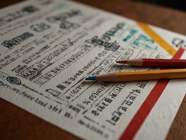 Auf dem Bild sind bunte Bleistifte neben einem Blatt Papier zu sehen, das mit verschiedenen Schriftzeichen und Mustern beschrieben ist. Es könnte sich um Kunst oder eine künstlerische Übung handeln.

Hier sind einige praktische Tipps für deine Reise nach Eritrea:

1. **Visum**: Stelle sicher, dass du ein Visum beantragst, bevor du nach Eritrea reist, da es für die Einreise erforderlich ist.

2. **Kultur respektieren**: Eritrea hat eine reiche Kultur. Informiere dich über lokale Bräuche und Traditionen, um respektvoll zu agieren.

3. **Transport**: Informiere dich über die öffentlichen Verkehrsmittel oder plane private Verkehrsmittel im Voraus, um sicher und bequem zu reisen.

4. **Währung**: Die lokale Währung ist der Nakfa. Es ist ratsam, etwas Bargeld mitzubringen, da Kreditkarten nicht überall akzeptiert werden.

5. **Gesundheitsvorsorge**: Erkundige dich über notwendige Impfungen und bringe eine Reiseapotheke mit.

6. **Sprache**: Auch wenn viele Englisch sprechen, ist es hilfreich, ein paar grundlegende Worte auf Tigrinya oder Arabisch zu lernen.

Diese Tipps sollten dir helfen, deine Reise nach Eritrea angenehm und sicher zu gestalten.