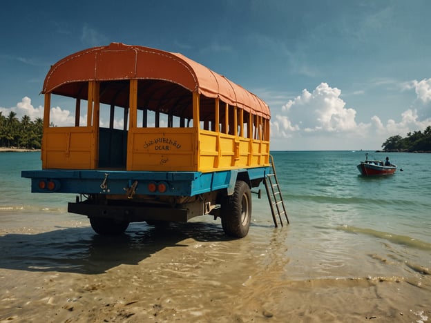 Auf dem Bild ist ein buntes Boot auf einem Strand zu sehen, das teilweise im Wasser steht. Der Himmel ist klar mit einigen Wolken, und im Hintergrund sieht man Palmen.

**Reisetipps:**

1. **Besuchen Sie lokale Strände:** Suchen Sie nach weniger bekannten Stränden in der Nähe, um den Touristenmassen zu entkommen und die ruhige Atmosphäre zu genießen.

2. **Bootstouren unternehmen:** Nutzen Sie die Gelegenheit für Bootsausflüge um die Gegend zu erkunden. Oft können Sie dabei versteckte Buchten und unberührte Strände entdecken.

3. **Einheimische Restaurants ausprobieren:** Besuchen Sie kleine, lokale Essensstände oder Restaurants, um authentische Küche und frischen Fisch zu genießen.

4. **Wassersportaktivitäten:** Informieren Sie sich über Wassersport wie Kajakfahren oder Schnorcheln, um die Unterwasserwelt zu erkunden.

**Geheimtipps:**

- Frühmorgens fischen gehen: Ein Erlebnis, bei dem Sie die Ruhe des Morgens genießen können, während die Einheimischen ihre täglichen Aktivitäten beginnen.
  
- Fotografieren Sie während der goldenen Stunde: Die frühen Morgen- oder späten Abendstunden bieten das beste Licht für atemberaubende Fotos.

- Sprechen Sie mit den Einheimischen: Sie geben Ihnen oft die besten Tipps zu versteckten Orten und Aktivitäten, die nicht in Reiseführern zu finden sind.