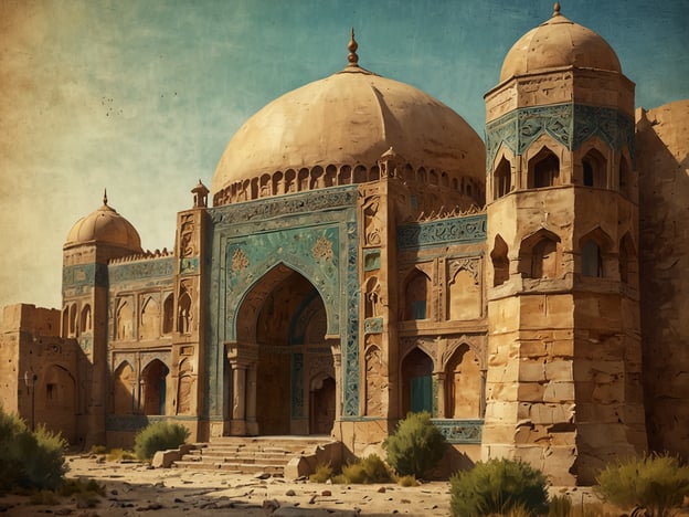 Auf dem Bild ist eine architektonische Struktur zu sehen, die typisch für die historische Baukunst im Iran ist. Die Kuppeln und die ornamentale Gestaltung deuten darauf hin, dass es sich möglicherweise um ein historisches Gebäude, wie eine Moschee oder ein Mausoleum, handelt. Die iransiche Architektur ist bekannt für ihre kunstvollen Kacheln, floralen Motive und beeindruckenden Kuppeln, die oft symbolische Bedeutung haben.

Die iranische Geschichte ist reich und komplex, geprägt von verschiedenen Dynastien und kulturellen Strömungen. Vom alten Persien über die Sassaniden bis hin zur islamischen Epoche hat Iran eine Vielzahl von architektonischen Stilen hervorgebracht. Traditionelle Gebäude spiegeln nicht nur religiöse Überzeugungen wider, sondern auch politische Macht und gesellschaftliche Werte.

Diese Art von Struktur könnte aus einer Zeit stammen, als Persien ein Zentrum für Kunst und Wissenschaft war, und zeigt den Einfluss der islamischen Kultur auf die Architektur des Landes. Solche Bauwerke sind nicht nur architektonische Meisterwerke, sondern auch Zeugen der reichen Geschichte Irans.