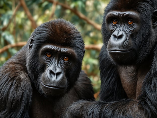 Auf dem Bild sind zwei Gorillas zu sehen, die für die Natur und Tierwelt in Ruanda charakteristisch sind. Ruanda beherbergt die gefährdete Berggorilla-Population, die in den Volcanoes National Park lebt. Diese beeindruckenden Tiere sind bekannt für ihre sozialen Strukturen und ihre Intelligenz. Die Berggorillas spielen eine wichtige Rolle im Ökosystem und ziehen viele Touristen an, die die Möglichkeit haben, diese majestätischen Kreaturen in ihrem natürlichen Lebensraum zu beobachten. Der Schutz der Gorillas und ihrer Umgebung ist ein zentrales Anliegen in Ruanda.