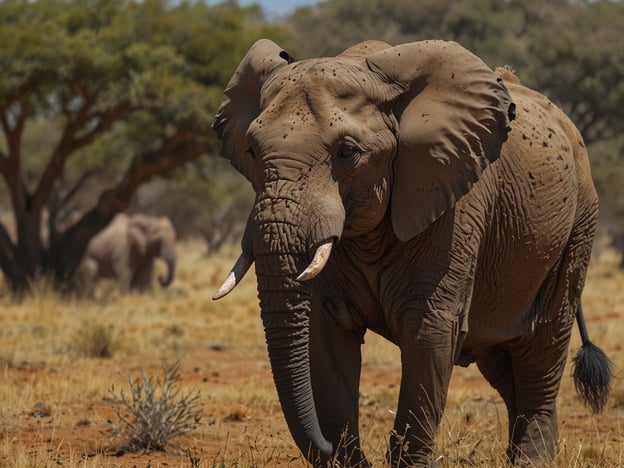 Auf dem Bild ist ein majestätischer Elefant zu sehen, der in der afrikanischen Savanne Namibias umherstreift. Die Szene fängt die beeindruckende Tierwelt ein, für die Safaris in Namibia bekannt sind. Diese einzigartigen Erlebnisse ermöglichen unvergessliche Tierbeobachtungen, bei denen Besucher die Schönheit und Vielfalt der Natur hautnah erleben können. Elefanten sind besonders faszinierende Tiere, und ihre majestätische Präsenz ist ein Höhepunkt jeder Safari.