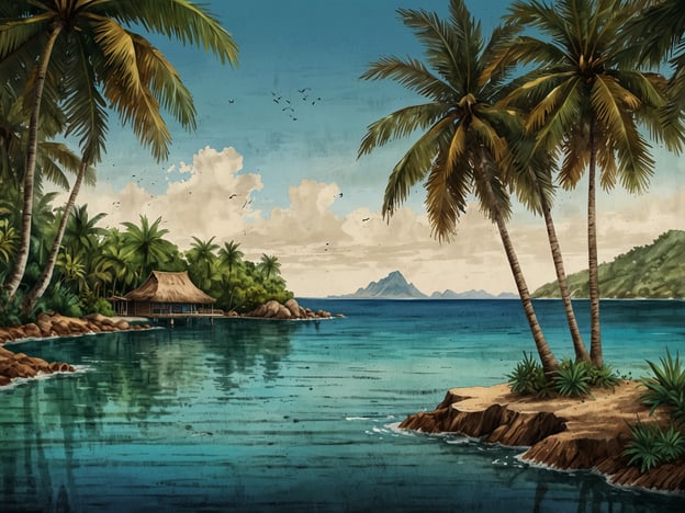 Auf dem Bild ist eine malerische Küstenlandschaft mit Palm trees, einem sanften Wasserlauf und einem kleinen Holzhaus zu sehen. Diese Idylle strahlt Ruhe und tropische Schönheit aus.

Die Komoren sind ein Geheimtipp, weil sie unberührte Strände, eine vielfältige Tierwelt und eine faszinierende Kultur bieten. Abseits des Massentourismus können Besucher authentische Erlebnisse genießen, wie traditionelle Festivals und die Erkundung von vulkanischen Landschaften. Zudem sind die Einheimischen bekannt für ihre Gastfreundschaft, was die Reise zu einem unvergesslichen Abenteuer macht.