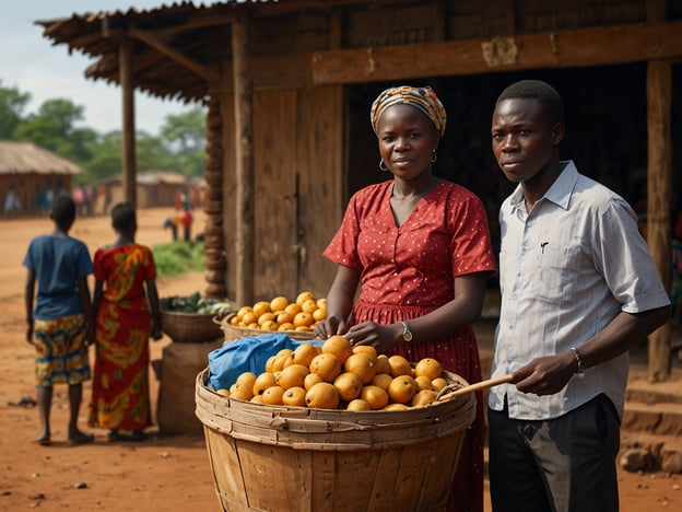 Auf dem Bild sind zwei Personen zu sehen, die an einem Marktstand mit Korbfrüchten stehen. Praktische Reisetipps für Malawi sind:

1. **Marktkultur erleben**: Die lokalen Märkte sind lebendig und bieten frische, einheimische Produkte. Versuchen Sie, die freundlichen Verkäufer zu kontaktieren und zu handeln.

2. **Sicherheit**: Achten Sie auf Ihre Wertsachen und seien Sie vorsichtig in belebten Gegenden. Es ist immer besser, in Gruppen zu reisen.

3. **Transportmöglichkeiten**: Malawis öffentliche Verkehrsmittel sind kostengünstig. Matatus (Minibusse) verbinden größere Städte, aber seien Sie auf überfüllte Bedingungen vorbereitet.

4. **Essen und Trinken**: Probieren Sie lokale Spezialitäten wie Nsima (Maisbrei) und frische Früchte, die in den Märkten verkauft werden.

5. **Kulturelle Etikette**: Respektieren Sie lokale Bräuche und Traditionen. Ein höfliches Lächeln und ein freundliches „Jambo“ (Hallo) können viel bewirken.

Viel Spaß beim Entdecken von Malawi!