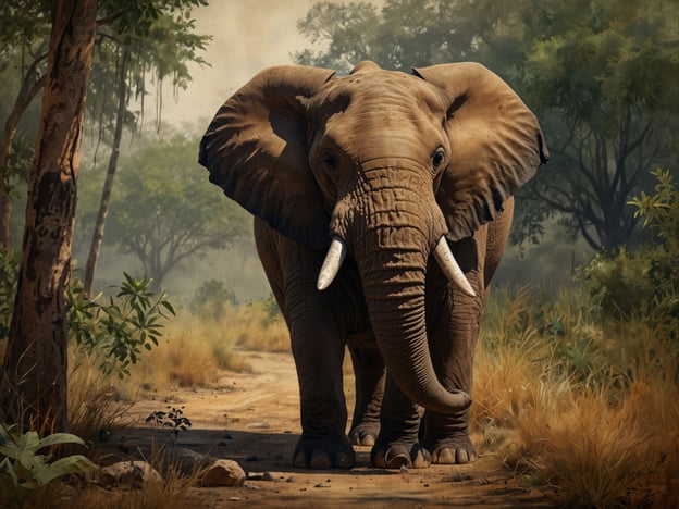 Auf dem Bild ist ein majestätischer Elefant zu sehen, der durch eine afrikanische Landschaft schreitet, umgeben von Bäumen und hohem Gras. Dieser Anblick ist ein faszinierendes Beispiel für die atemberaubende Tierwelt Sambias, die für ihre Vielfalt an Wildtieren bekannt ist.

Sambia beheimatet zahlreiche Nationalparks, in denen Elefanten, Löwen, Flusspferde und viele andere Arten in ihrem natürlichen Habitat leben. Die mächtigen Elefanten sind nicht nur ein Symbol der afrikanischen Savanne, sondern spielen auch eine wichtige Rolle im Ökosystem, indem sie Pflanzenbestandteile verbreiten und Wasserstellen schaffen. Sambias unberührte Naturwunder machen es zu einem Paradies für Naturliebhaber und Abenteurer, die die Schönheit der Tierwelt hautnah erleben möchten.