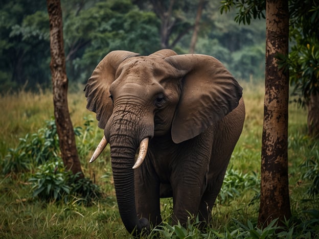 Auf dem Bild ist ein Elefant zu sehen, der in einer wunderschönen Landschaft steht, die wahrscheinlich in einem Nationalpark oder einer natürlichen Umgebung ist. Solche Tiere leben häufig in Naturwundern, wo ihre Lebensräume geschützt sind, beispielsweise im Amboseli Nationalpark in Kenia oder im Chobe Nationalpark in Botswana. Diese Parks bieten einen Lebensraum für viele faszinierende Tierarten und sind wichtig für den Naturschutz.