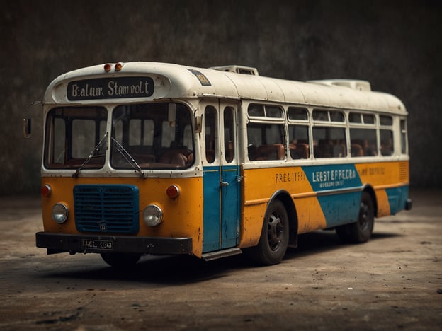 Auf dem Bild ist ein Modellbus zu sehen, der nostalgisch wirkt, mit einer bunten Lackierung aus Gelb und Blau. Hier sind einige Tipps für Reisende, die mit dem Bus unterwegs sind:

1. **Fahrpläne prüfen**: Informiere dich über die Busfahrpläne, um Wartezeiten zu minimieren.

2. **Tickets im Voraus kaufen**: Wo möglich, kaufe dein Ticket im Voraus, um Zeit zu sparen und um sicherzustellen, dass du einen Platz bekommst.

3. **Gepäckbestimmungen beachten**: Überprüfe die Gepäckrichtlinien des Busunternehmen, um unangenehme Überraschungen zu vermeiden.

4. **Frühzeitig zum Bus kommen**: Sei rechtzeitig am Busbahnhof, um deinen Bus nicht zu verpassen.

5. **Unterhaltung mitnehmen**: Nimm ein Buch, Musik oder Podcasts mit, um die Reise angenehmer zu gestalten. 

Sicheres Reisen!