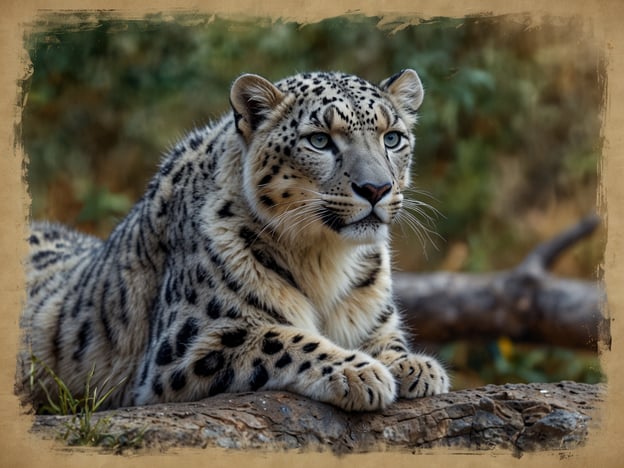 Auf dem Bild ist ein Schneeleopard zu sehen. Diese majestätischen Katzen sind in den Hochgebirgen Asiens, einschließlich Nepals, heimisch. Sie sind bekannt für ihr wunderschönes, geflecktes Fell, das ihnen hilft, sich in ihrem kalten und gebirgigen Lebensraum zu tarnen. Schneeleoparden sind vor allem für ihre Geschicklichkeit beim Klettern und ihre Fähigkeit, in steilen, felsigen Gebieten zu jagen, bekannt. Sie sind bedrohte Tiere, weshalb der Schutz ihres Lebensraums und ihrer Populationen in Nepal und anderswo von großer Bedeutung ist.