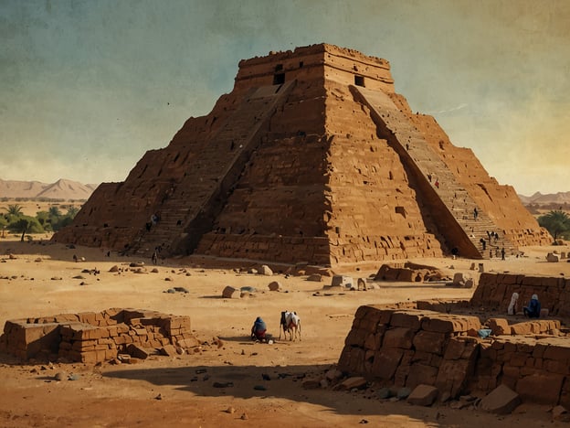 Auf dem Bild ist eine beeindruckende Pyramide zu sehen, die typischerweise mit der antiken Kultur des Sudan in Verbindung gebracht wird, insbesondere der Region Nubien. Diese Pyramiden sind weniger bekannt als die in Ägypten, bieten jedoch eine faszinierende Sicht auf die Geschichte und Architektur des alten Sudan.

**Reisetipps für den Sudan:**

1. **Besuch der Pyramiden von Meroe**: Diese Pyramiden sind ein absolutes Muss! Sie stehen in der Nähe des Nils und sind ein Teil des UNESCO-Weltkulturerbes. Hier kannst du die beeindruckende Architektur und die friedliche Wüstenlandschaft genießen.

2. **Kultur erleben**: Tauche ein in die sudanesische Kultur, indem du lokale Märkte besuchst. Khartum hat lebendige Märkte, wo du traditionelle Handwerkskunst und lokale Köstlichkeiten findest.

3. **Reisezeit beachten**: Die beste Zeit für einen Besuch sind die kühleren Monate von Oktober bis April. Dies macht das Erkunden der Wüste und der Pyramiden angenehmer.

4. **Einheimische Guides**: Es ist ratsam, einen lokalen Führer zu engagieren, um mehr über die Geschichte und die Bedeutung der Sehenswürdigkeiten zu erfahren. Viele Guides sprechen auch Englisch.

5. **Wasser und Sonnenschutz**: Vergiss nicht, ausreichend Wasser mitzunehmen und dich vor der Sonne zu schützen, da die Temperaturen in der Wüste extrem hoch sein können.

6. **Respekt für die Kultur**: Zeige Respekt gegenüber lokalen Traditionen und Bräuchen, insbesondere bei religiösen Stätten oder während des Besuchs von ländlichen Gemeinden.

Ein Besuch im Sudan kann eine unvergessliche Erfahrung sein, die dich mit der reichen Geschichte und Kultur des Landes verbindet.