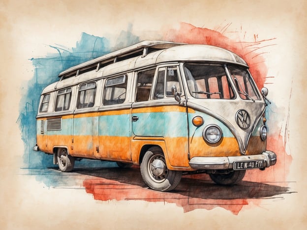 Auf dem Bild ist ein farbenfroher VW-Bus zu sehen, der mit seinem nostalgischen Design an das Reisen in der Vergangenheit erinnert. Solche Fahrzeuge sind oft mit Roadtrips und Abenteuerreisen verbunden, was gut zu dem Konzept des nachhaltigen Reisens in Deutschland passt. 

Nachhaltiges Reisen bedeutet, umweltbewusst und verantwortungsvoll zu reisen, was man auch in einem Oldtimer-Bus tun kann, indem man zum Beispiel abgelegene Orte in der Natur besucht oder weniger ausgelastete Reiseziele ansteuert. Mit einem solchen Bus lässt sich die Schönheit der deutschen Landschaften wie den Schwarzwald, die Ostsee oder die Alpen auf eine umweltfreundliche Art und Weise genießen.