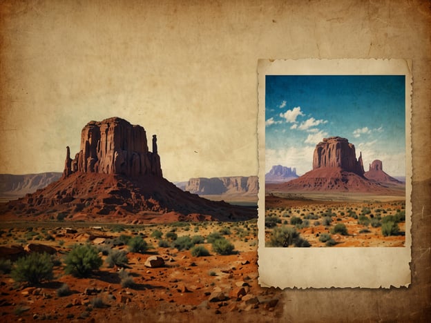 Auf dem Bild ist eine monumentale Felsformation zu sehen, die an die Monument Valley in den USA erinnert. Diese beeindruckende Landschaft ist bekannt für ihre rote Erde und die markanten Tafelberge, die dramatische Silhouetten gegen den Himmel bilden. Das Monument Valley ist ein Teil des Navajo-Nationalmonuments und ist berühmt für seine atemberaubenden Sonnenuntergänge und die weiten Blickwinkel auf die umgebende Natur.