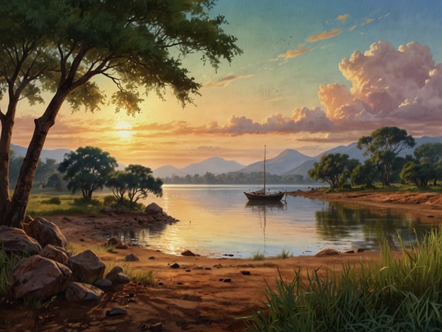 Auf dem Bild ist eine malerische Landschaft zu sehen, die an die schönen Naturlandschaften in Malawi erinnert. Obwohl ich keine spezifischen Details des Bildes erkennen kann, zeigt die Szenerie einen ruhigen See, umgeben von Bäumen und sanften Hügeln im Hintergrund. Solche Szenerien sind typisch für die Gewässer und die Natur in Malawi, insbesondere rund um den Malawisee, der für seine atemberaubenden Sonnenuntergänge und die vielfältige Tierwelt bekannt ist.

Malawi ist ein Land im Südosten Afrikas, das für seine beeindruckenden Naturlandschaften, das reiche kulturelle Erbe und die Gastfreundschaft seiner Bevölkerung bekannt ist. Der Malawisee ist eine der Hauptattraktionen des Landes und bietet zahlreiche Möglichkeiten für Wassersportarten, Tierbeobachtungen und Erholung in der Natur. Die Landschaft Malawis ist geprägt von einer Mischung aus Bergen, Seen und üppiger Vegetation, was es zu einem beliebten Reiseziel für Naturliebhaber macht.