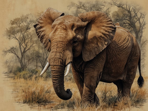 Auf dem Bild ist ein majestätischer Elefant zu sehen, der in der savannenartigen Landschaft Afrikas steht. Dies erinnert stark an Tierbeobachtungen in Namibia, wo Safaris oft die Möglichkeit bieten, diese beeindruckenden Tiere in ihrem natürlichen Lebensraum zu erleben. Elefanten, bekannt für ihre sozialen Strukturen und Intelligenz, sind häufig in Naturschutzgebieten wie dem Etosha-Nationalpark zu finden. Bei Safaris kann man nicht nur Elefanten, sondern auch viele andere Wildtiere beobachten, die in der einzigartigen Wildnis Namibias leben.