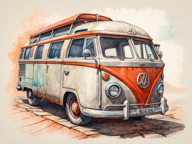 Auf dem Bild ist ein klassischer Volkswagen Bus zu sehen, der oft als VW Bulli bezeichnet wird. Dieser Fahrzeugtyp wurde erstmals in den späten 1940er Jahren eingeführt und hat sich schnell zu einem ikonischen Symbol für Freiheit und Reisen entwickelt.

Die Idee für den VW Bus entstand aus der Notwendigkeit, ein multifunktionales Fahrzeug zu schaffen, das sowohl als Transportmittel für Waren als auch für Passagiere dienen konnte. Der Bulli wurde auf der Grundlage des VW Käfers entwickelt und zeichnete sich durch sein großzügiges Platzangebot, seine Vielseitigkeit und das charakteristische Design aus.

Besonders in den 1960er und 1970er Jahren wurde der VW Bus ein Symbol der Hippiebewegung und der alternativen Kultur. Er wurde oft mit dem Leben auf der Straße, Abenteuerreisen und einem unkonventionellen Lebensstil assoziiert. Auch heute noch hat der Volkswagen Bus eine treue Anhängerschaft und wird häufig für nostalgische Reisen oder Campingabenteuer genutzt.

Das Design des Busses hat sich im Laufe der Jahre weiterentwickelt, aber die klassischen Modelle, besonders der T1 und T2, werden bis heute von Liebhabern geschätzt und restauriert.