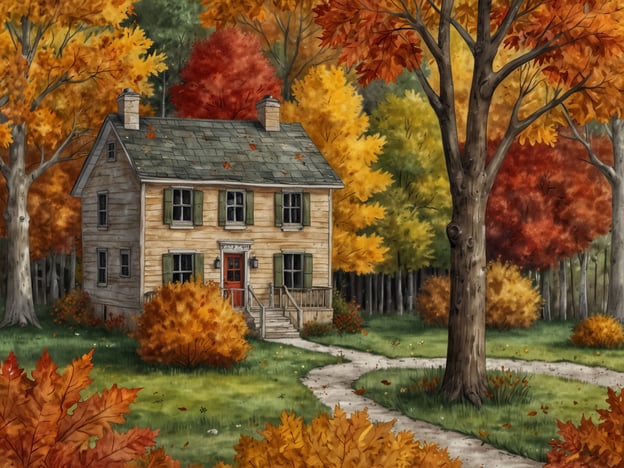 Auf dem Bild ist ein gemütliches, rustikales Haus inmitten einer malerischen Herbstlandschaft zu sehen. Die Bäume rund um das Haus sind in leuchtenden Herbstfarben, wie Rot, Orange und Gelb, gefärbt, was für eine lebendige und einladende Atmosphäre sorgt.

Beliebte Last-Minute-Reiseziele im Herbst könnten Orte wie die Neuengland-Staaten in den USA mit ihrer spektakulären Laubfärbung, die Weinregionen in Deutschland für Weinfeste, oder die Küsten von Kalifornien für mildes Wetter und malerische Landschaften sein. Auch die Toskana in Italien ist im Herbst ein tolles Ziel, um die Erntezeit und das milde Klima zu genießen.