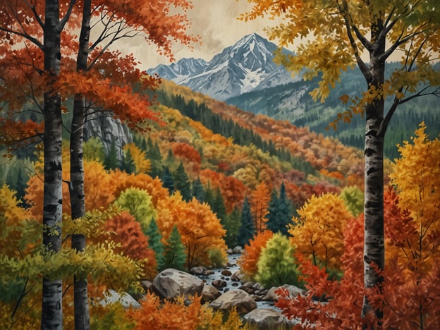 Auf dem Bild ist eine malerische herbstliche Landschaft zu sehen, die von leuchtenden Farben geprägt ist. Die Bäume zeigen verschiedene Nuancen von Orange, Gelb und Rot, während im Hintergrund majestätische Berge erkennbar sind. 

Für Herbstreisen sind einige der besten Reiseziele:

1. **New England, USA** – Berühmt für seine spektakuläre Laubfärbung und charmante Dörfer.
2. **Bavaria, Deutschland** – Die malerischen Berge und herzlichen Feste machen diese Region im Herbst besonders attraktiv.
3. **Tuscany, Italien** – Die sanften Hügel und Weinreben erstrahlen in warmen Farben und laden zum Erkunden ein.
4. **Kyoto, Japan** – Die roten und goldenen Blätter der Ahornbäume sind ein beeindruckender Anblick.

Diese Orte bieten nicht nur wunderschöne Landschaften, sondern auch kulturelle Erlebnisse während der Herbstmonate.