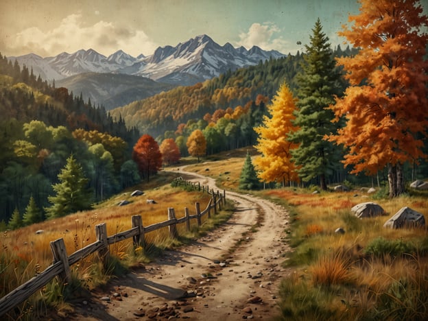 Auf dem Bild ist eine malerische Herbstlandschaft zu sehen, mit bunten Bäumen in verschiedenen Farben, einer sanften Hügelkette im Hintergrund und einem gemütlichen Wanderweg, der durch die Natur führt. 

Für entspannte Herbstwanderungen empfehle ich folgendes:

1. **Kleidung**: Zieh dich in Schichten an, um flexibel auf Temperaturwechsel reagieren zu können. Eine wind- und wasserabweisende Jacke ist hilfreich.

2. **Schuhe**: Trage bequeme, gut eingelaufene Wanderschuhe mit gutem Profil, um auf rutschigem Laub sicher zu gehen.

3. **Ausrüstung**: Nimm einen Rucksack mit Wasser, Snacks und einer kleinen Erste-Hilfe-Ausrüstung mit.

4. **Zeitmanagement**: Plane deine Wanderung so, dass du genügend Zeit hast, um die Schönheit der Landschaft zu genießen, ohne hetzen zu müssen.

5. **Natur genießen**: Nutze die Gelegenheit, die Farben und Geräusche der Natur bewusst wahrzunehmen – vielleicht sogar ein bisschen zu fotografieren.

6. **Achtsamkeit**: Mache regelmäßig Pausen, um die frische Luft zu genießen und die Ruhe der Umgebung zu spüren. 

Viel Spaß beim Wandern!