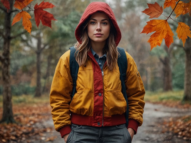 Auf dem Bild ist eine Person im Freien zu sehen, die einen dicken, bunten Pullover und eine Kapuze trägt. Der Hintergrund zeigt eine herbstliche Landschaft mit bunten Blättern und einem Weg, der von Bäumen gesäumt ist.

Hier sind einige praktische Tipps für eine Herbstreise:

1. **Kleidung**: Trage Schichten, um dich an wechselnde Temperaturen anzupassen. Denk an einen warmen Pullover, eine wind- und wasserabweisende Jacke, und comfortable Schuhe.

2. **Ausrüstung**: Nimm einen Rucksack mit, um Snacks, Wasser und eventuell eine Kamera für die schönen Herbstlandschaften zu transportieren.

3. **Sicherheit**: Achte auf rutschige Wege aufgrund von nassen Blättern und achte darauf, in der Dämmerung zurückzukehren.

4. **Natur erleben**: Plane Spaziergänge in Parks oder Wäldern, um die Schönheit des Herbstes zu genießen. Achte auf die Tierwelt und die verschiedenen Farben der Blätter.

5. **Geselligkeit**: Plane einen Picknick oder ein Lagerfeuer mit Freunden oder Familie, um die herbstliche Atmosphäre gemeinsam zu erleben. 

Genieße die Farbenpracht der Jahreszeit!