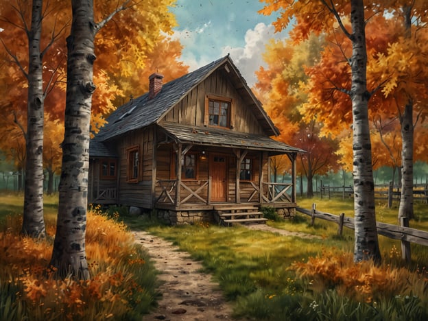 Auf dem Bild ist ein malerisches Holzhaus in einer herbstlichen Landschaft zu sehen, umgeben von bunten Bäumen, die in warmen Farben leuchten. Dies vermittelt eine ruhige und entspannende Atmosphäre, perfekt für einen Herbsturlaub.

Hier sind einige Reisetipps für einen stressfreien Herbsturlaub:

1. **Frühzeitig planen**: Buchen Sie Unterkünfte und Transportmittel im Voraus, um Stress und höhere Preise zu vermeiden.

2. **Flexibel bleiben**: Halten Sie sich die Möglichkeit offen, Ihre Pläne anzupassen. Das Wetter kann im Herbst unberechenbar sein.

3. **Natur genießen**: Nutzen Sie die Gelegenheit, die farbenfrohe Herbstlandschaft durch Wanderungen oder Spaziergänge zu erleben. Packen Sie eine Kamera ein, um die schönen Momente festzuhalten.

4. **Lokale Küche probieren**: Suchen Sie nach saisonalen Spezialitäten oder besuchen Sie lokale Märkte, um die frischen Aromen des Herbstes zu genießen.

5. **Entspannung einplanen**: Nehmen Sie sich Zeit für sich selbst. Ein gutes Buch am Kamin oder eine ruhige Zeit in der Natur kann Wunder wirken.

6. **Gesund bleiben**: Achten Sie auf Ihre Gesundheit, indem Sie genug trinken und sich warm anziehen, besonders wenn die Temperaturen sinken.

Diese Tipps helfen Ihnen, einen entspannten und erfreulichen Herbsturlaub zu erleben!