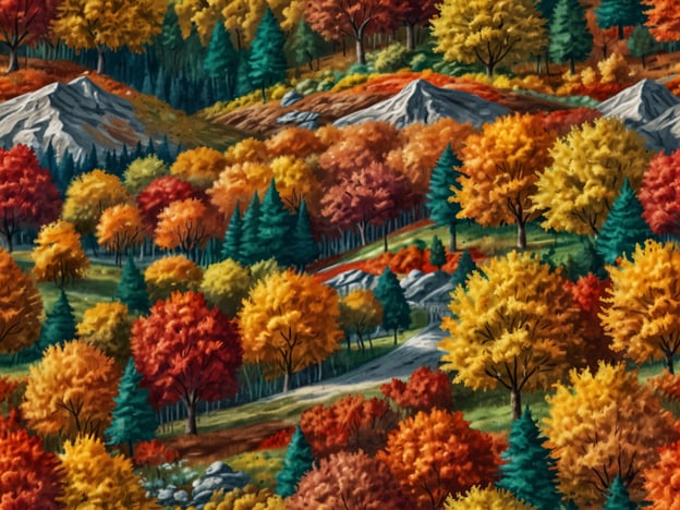 Auf dem Bild sind leuchtende, farbenfrohe Wälder während des Indian Summer zu sehen, mit Bäumen in verschiedenen Farben wie Gelb, Orange und Rot. Diese wunderschöne Herbstlandschaft erinnert an die besten Orte für den Indian Summer, wie zum Beispiel die Appalachen, den Acadia Nationalpark in Maine oder die Berkshires in Massachusetts, wo die Natur in diesen Farben erstrahlt und viele Menschen anzieht, um die atemberaubenden Ausblicke zu genießen.