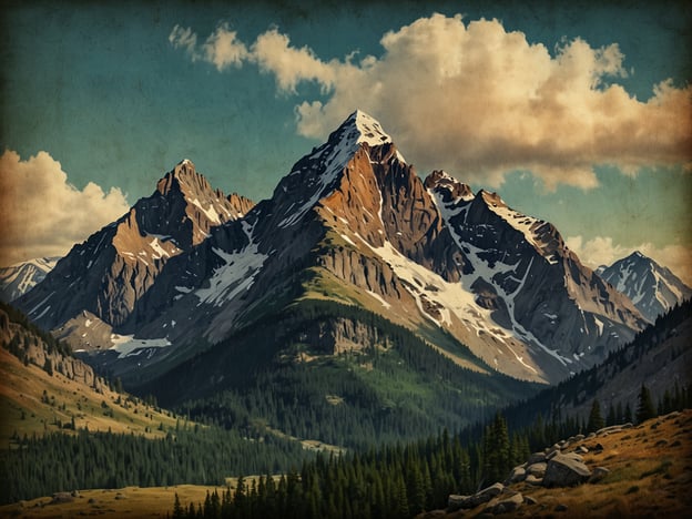 Alberta ist bekannt für seine atemberaubenden Landschaften, die eine Reise dorthin zu einem unvergesslichen Erlebnis machen. Auf dem Bild ist eine majestätische Berglandschaft zu sehen, die die Schönheit der kanadischen Rocky Mountains widerspiegelt. Die schroffen Gipfel sind mit Schnee bedeckt, während die darunterliegenden Hänge mit üppigem Grün und Nadelwäldern bedeckt sind. Die Kombination aus den dramatischen Bergen und dem offenen Himmel vermittelt ein Gefühl von Freiheit und Abenteuer, das die Naturverbundenheit des Landes perfekt einfängt.