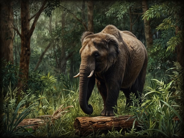 Auf dem Bild ist ein Elefant in einer dichten, grünen Umgebung zu sehen. Diese Darstellung ist symbolisch für den Naturschutz und die Biodiversität, da Elefanten eine Schlüsselart in ihrem Ecosystem sind. Sie fördern die Biodiversität, indem sie Pflanzenlandschaften verändern und verschiedene Habitatstrukturen schaffen. Der Schutz solcher Tiere und ihrer Lebensräume ist entscheidend, um das Gleichgewicht der Natur zu erhalten und die Artenvielfalt zu bewahren.