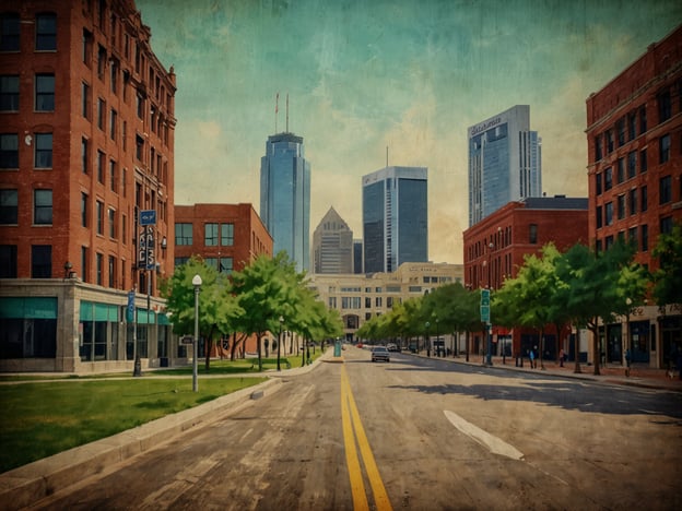 Auf dem Bild ist eine städtische Straße mit einer Mischung aus historischen und modernen Gebäuden zu sehen, die typisch für Dallas ist. Die Szene könnte in der Nähe des West End oder in der Innenstadt von Dallas aufgenommen worden sein, wo man viele kulturelle Highlights findet.

Highlights in Dallas sind unter anderem das Dallas Arts District, das größte zusammenhängende Kunstviertel der USA mit Museen wie dem Dallas Museum of Art und dem Nasher Sculpture Center. Auch das AT&T Performing Arts Center ist ein bedeutender Ort für Theater und Musik. Die Skyline mit ihren markanten Hochhäusern, wie dem Renaissance Tower und dem Klyde Warren Park, bietet einen eindrucksvollen Blick auf die Entwicklung der Stadt.

Dieser Stadtteil könnte auch in der Nähe des Dealey Plaza liegen, wo das Sixth Floor Museum an den Prozess von John F. Kennedy erinnert. All diese Elemente tragen zur einzigartigen kulturellen Identität von Dallas bei.