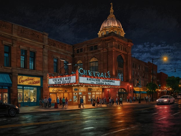 Auf dem Bild ist ein historisches Theater in Cleveland zu sehen, das "Cleveland