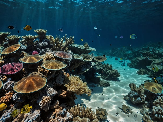 Auf dem Bild ist eine Unterwasserlandschaft des Belize Barrier Reef zu sehen. Man erkennt farbenfrohe Korallenformationen und eine Vielzahl von Fischen, die zwischen den Korallen schwimmen. 

Die besten Spots am Belize Barrier Reef sind:

1. **Hol Chan Marine Reserve**: Ein beliebter Ort zum Schnorcheln und Tauchen mit einer reichen Artenvielfalt.
2. **Shark Ray Alley**: Hier kann man Haie und Rochen hautnah erleben.
3. **The Great Blue Hole**: Ein berühmtes Tauchziel, bekannt für seine tiefen, klaren Gewässer und beeindruckenden Stalaktiten.
4. **Glover