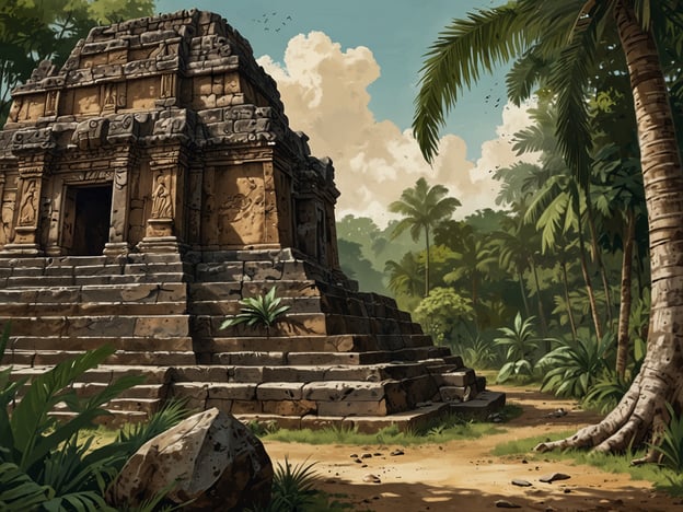 Auf dem Bild ist eine antike Ruine zu sehen, die möglicherweise eine Pyramide oder einen Tempel darstellt. Diese Art von Umgebung erinnert an die archäologischen Stätten in Caracol, einer Maya-Stadt in Belize. 

In Caracol kann man beeindruckende Tempelanlagen erkunden, wie die große Pyramide von Caana, die sehr hoch ist und einen großartigen Blick über den Dschungel bietet. Besucher können geführte Touren unternehmen, um mehr über die Geschichte und Kultur der Maya zu erfahren. Außerdem gibt es Möglichkeiten zum Wandern durch den umliegenden Dschungel, wo man die vielfältige Flora und Fauna entdecken kann. Ein besonderes Erlebnis ist das Erkunden der zahlreichen Stelen und Inschriften, die an die ehemaligen Bewohner der Stadt erinnern. 

Die Kombination aus historischen Erlebnissen und der Schönheit der Natur macht Caracol zu einem einzigartigen Ziel.