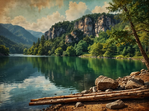 Auf dem Bild ist eine idyllische Naturlandschaft zu sehen. Ein ruhiger, klarer See spiegelt die umgebenden Berge und die üppige Vegetation wider. Am Ufer sind große Steine und einige Baumstämme zu sehen, die eine harmonische Verbindung zur Natur schaffen. Die Berge im Hintergrund sind mit Bäumen bewachsen und tragen zur malerischen Atmosphäre bei.

**Fazit: Warum Caracol unvergesslich bleibt**: Caracol zieht Menschen durch seine atemberaubende Schönheit und friedliche Umgebung in den Bann. Die Verbindung aus Wasser, Bergen und üppiger Natur schafft einen Ort der Ruhe und Erholung, der in Erinnerung bleibt und dazu einlädt, die Schönheit der Welt zu genießen.