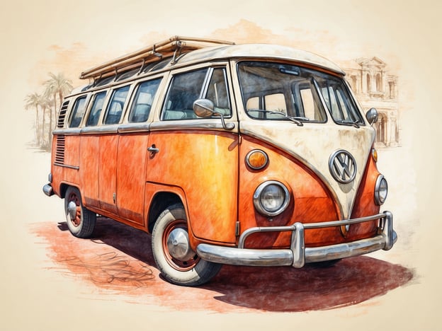 Auf dem Bild ist ein orangefarbener Volkswagen Bus zu sehen. Solche Fahrzeuge sind oft nostalgisch und werden von vielen Menschen geschätzt. Der Schutz und die Erhaltung von Oldtimern, wie diesem VW Bus, sind wichtig, um deren historische Bedeutung und den einzigartigen Charakter zu bewahren. Diese Fahrzeuge repräsentieren nicht nur eine bestimmte Zeitperiode, sondern sind auch ein Teil der kulturellen Identität vieler Menschen.