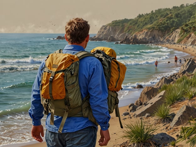 Auf dem Bild ist eine Person zu sehen, die einen Spaziergang am Strand macht, mit einem Rucksack auf dem Rücken, während Wellen an den Ufer schlagen. Im Hintergrund sind weitere Menschen sichtbar, die ebenfalls den Strand genießen.

### Praktische Tipps für deinen Besuch im Nationalpark:

1. **Frühzeitig planen**: Informiere dich über die besten Routen und Wetterbedingungen. Online-Karten und Apps können sehr hilfreich sein.

2. **Ausrüstung**: Stelle sicher, dass du die passende Kleidung und Ausrüstung dabei hast, einschließlich bequemer Wanderschuhe, Sonnenschutz und ausreichend Wasser.

3. **Lebensmittel**: Packe gesunde Snacks ein, die dir Energie für deine Wanderungen geben. Denke an leichte und nahrhafte Optionen wie Nüsse oder Trockenfrüchte.

4. **Respektiere die Natur**: Halte die Wanderwege ein und hinterlasse keinen Müll. Es ist wichtig, die Umwelt zu schützen.

5. **Sicherheitsvorkehrungen**: Informiere jemandem über deinen Aufenthaltsort und deine Pläne. Achte auf Wildtiere und halte einen sicheren Abstand.

6. **Nimm deine Zeit**: Genieße die Umgebung und mache regelmäßig Pausen, um die Aussicht zu genießen und Fotos zu schießen.

Viel Spaß bei deinem Besuch im Nationalpark!