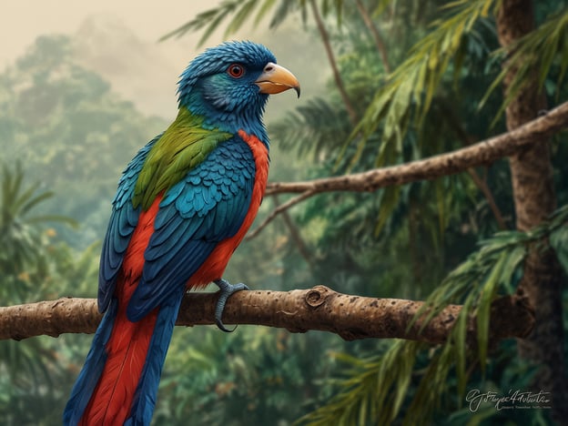 Auf dem Bild ist ein Quetzal zu sehen, ein farbenfroher Vogel, der in den tropischen Wäldern Mittelamerikas beheimatet ist. Der Erhalt der Quetzal-Population ist von großer Bedeutung, da dieser Vogel durch Habitatverlust und illegale Jagd gefährdet ist. 

Nachhaltiger Tourismus kann eine wichtige Rolle beim Schutz der Quetzale spielen. Durch umweltfreundliche Tourismuspraktiken können Einnahmen generiert werden, die in den Schutz der Lebensräume und die Aufklärung der lokalen Gemeinschaften investiert werden. So können Besucher die Schönheit der Quetzale erleben und gleichzeitig dazu beitragen, deren Fortbestand in der Natur zu sichern.