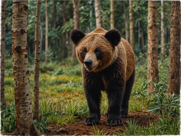 Auf dem Bild ist ein Bär in einem Wald zu sehen. Solche Lebensräume sind wichtig für die Nachhaltigkeit und den Naturschutz, da sie nicht nur dem Bären, sondern auch vielen anderen Pflanzen- und Tierarten als Lebensraum dienen. Der Schutz solcher natürlichen Ökosysteme ist entscheidend, um die Biodiversität zu erhalten und das ökologische Gleichgewicht zu fördern. Durch nachhaltige Maßnahmen können Parks und Wälder bewahrt werden, wodurch sowohl die Tierwelt als auch die natürliche Umgebung geschützt werden.