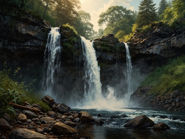 Auf dem Bild ist ein schöner Wasserfall zu sehen, der aus einer klippigen Formation herausfließt. Umgeben ist der Wasserfall von üppigem Grün und Bäumen, was eine friedliche und idyllische Atmosphäre schafft. 

**Tipps für deinen Besuch:**

1. **Frühe Anreise:** Komme früh, um die Menschenmengen zu vermeiden und die Ruhe der Natur zu genießen.
2. **Kamera mitnehmen:** Die Szenerie ist fotogen, also bring eine Kamera oder ein Smartphone für tolle Erinnerungsfotos mit.
3. **Wanderung planen:** Achte darauf, im Voraus zu planen, welche Wanderwege du erkunden möchtest. Festes Schuhwerk ist empfehlenswert.
4. **Picknick:** Packe ein leichtes Picknick ein, um die Landschaft in vollen Zügen zu genießen.
5. **Natur respektieren:** Halte die Umgebung sauber und respektiere die Tier- und Pflanzenwelt.

Viel Spaß beim Besuch!