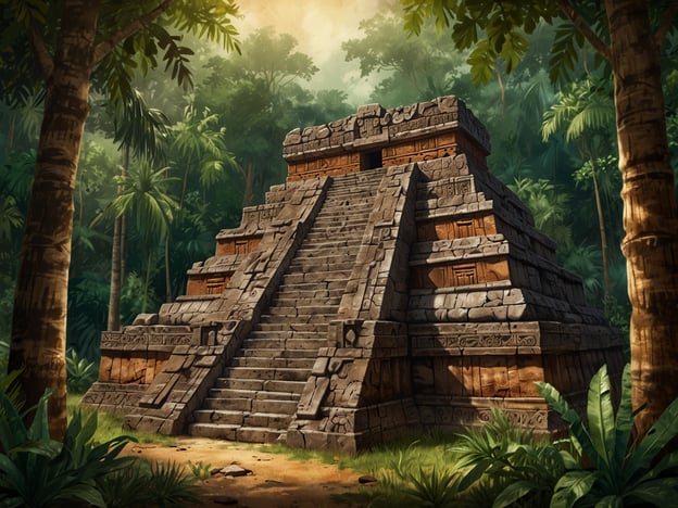 Auf dem Bild ist eine beeindruckende Pyramide zu sehen, die stark an die archäologischen Schätze von Tikal erinnert. Tikal, eine bedeutende Maya-Stadt in Guatemala, ist bekannt für ihre monumentalen Tempel und beeindruckende Architektur. Die Pyramide könnte Teil eines Tempels sein, umgeben von üppiger Dschungelvegetation, was die geheimnisvolle Atmosphäre und die kulturelle Bedeutung dieser alten Stätte unterstreicht. Tikal bietet Besuchern die Möglichkeit, die Überreste einer fortschrittlichen Zivilisation zu erkunden, die in der Blütezeit eine bedeutende Rolle in der Mesoamerika-Spiel hatte.