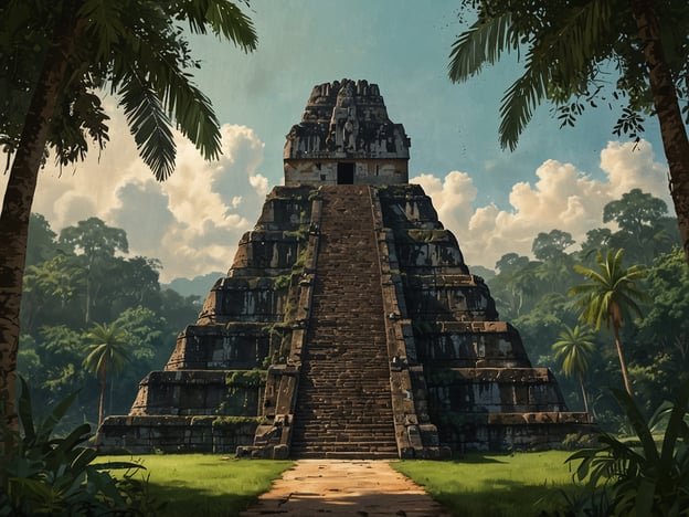 Auf dem Bild ist eine beeindruckende Pyramide zu sehen, die an die archäologischen Stätten von Tikal in Guatemala erinnert. Tikal war eine bedeutende Stadt der Maya und ist bekannt für ihre majestätischen Tempel und Ruinen, die von dichten Dschungel umgeben sind.

Heute spielt der Erhalt von Tikal eine wichtige Rolle, da viele der Strukturen und die umliegende Natur geschützt werden müssen. Maßnahmen zur Konservierung helfen, den Verfall der alten Steine zu verhindern und die einzigartige Flora und Fauna zu bewahren. 

Darüber hinaus ist Tikal ein beliebtes Touristenziel, das jährlich viele Besucher anzieht. Tourismus kann sowohl zur Finanzierung des Erhalts beitragen als auch das Bewusstsein für die kulturelle Bedeutung der Stätte schärfen. Dabei ist es wichtig, ein Gleichgewicht zu finden, um sowohl den Zugang für Touristen zu ermöglichen als auch die Integrität der Stätte zu wahren.